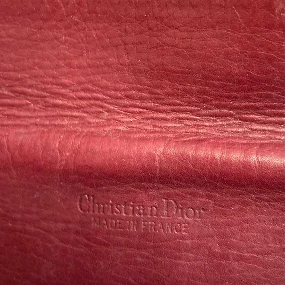 Dior vintage burgandy leather wallet